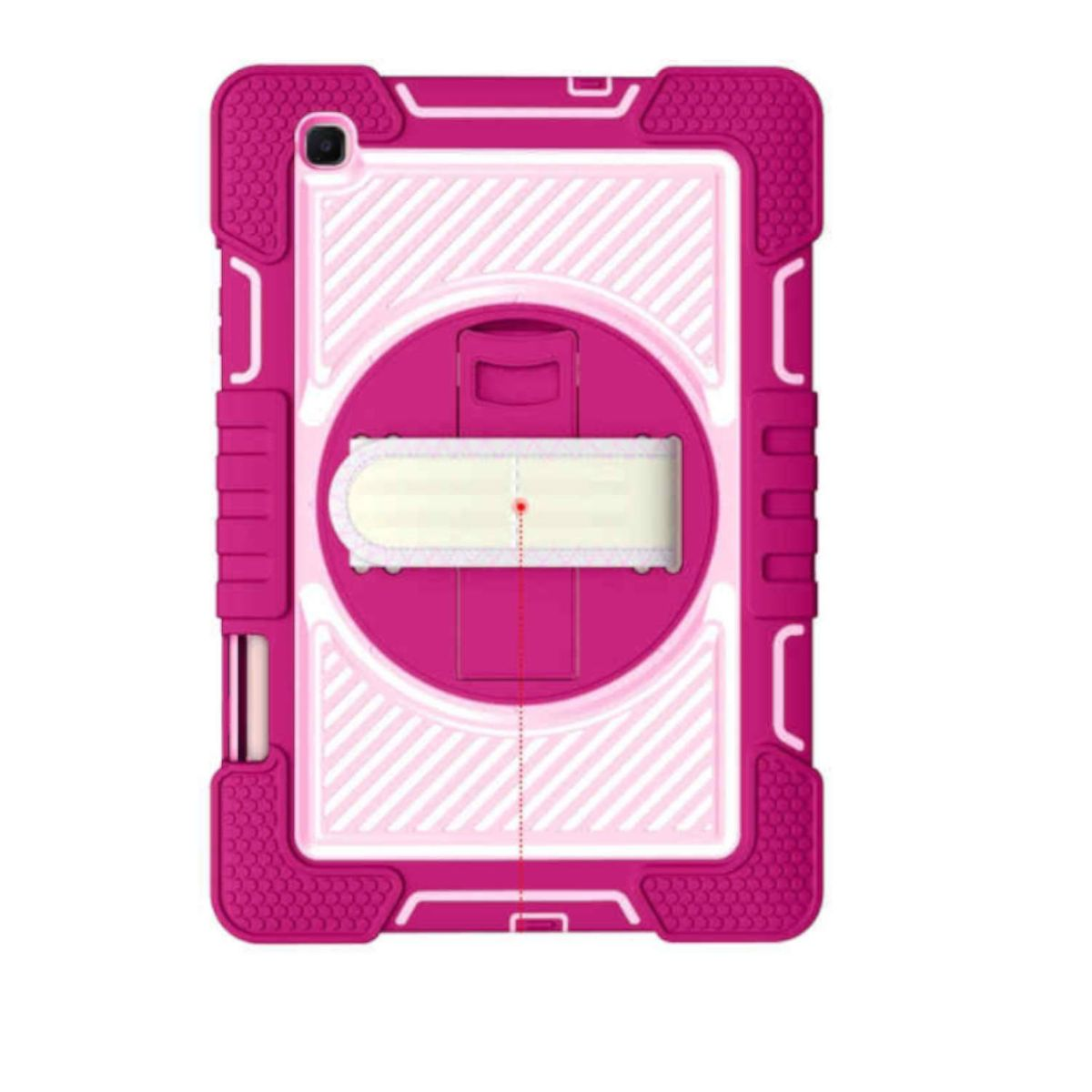 WIGENTO Outdoor Hybrid Kunststoff Hülle Halte-Schlaufe, mit 8.7, Samsung, A7 Backcover, Pink Lite 2021 Galaxy Tab