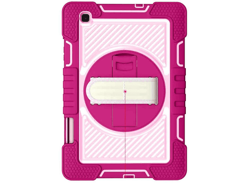 WIGENTO Outdoor Hybrid Kunststoff Hülle mit Halte-Schlaufe, Backcover, Samsung, Galaxy Tab A7 Lite 2021 8.7, Pink