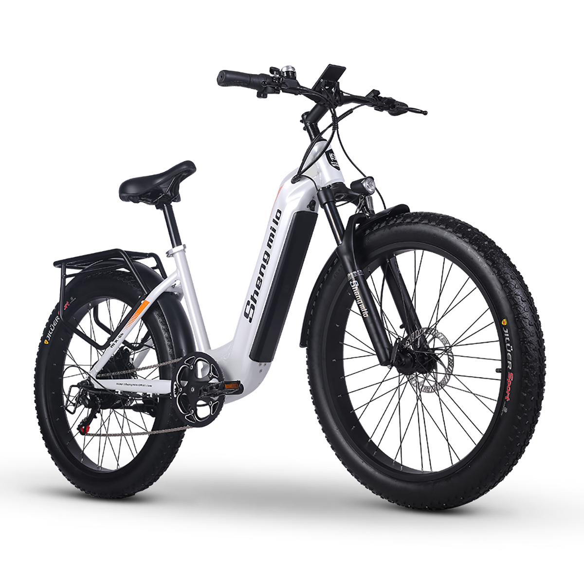 SHENGMILO MX06 840Wh, Urbanbike 1000 Hochleistungs-BAFANG-Motor Zoll, Spitze Unisex-Rad, Weiss) W Snowbike, 26 (Laufradgröße: Strand-Elektrofahrrad
