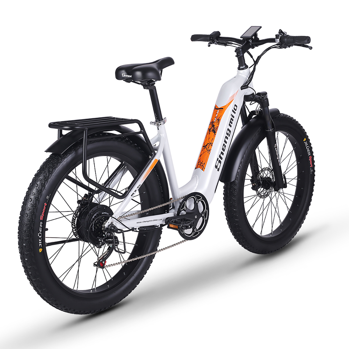 MX06 26 Mountainbike Unisex-Rad, (Laufradgröße: Weiss) SHENGMILO W BAFANG-Motor Zoll, 1000 Elektrofahrrad für Erwachsene, 840Wh,