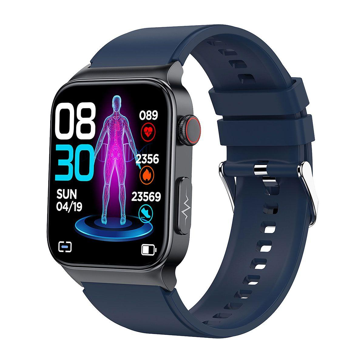 Silizium, Blaue Metall WATCHMARK Smartwatch Cardio Blaue One 22mm,