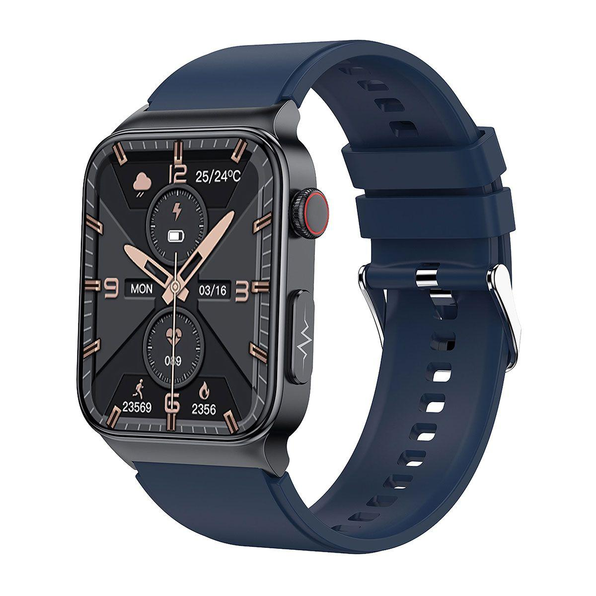 Silizium, Blaue Metall WATCHMARK Smartwatch Cardio Blaue One 22mm,