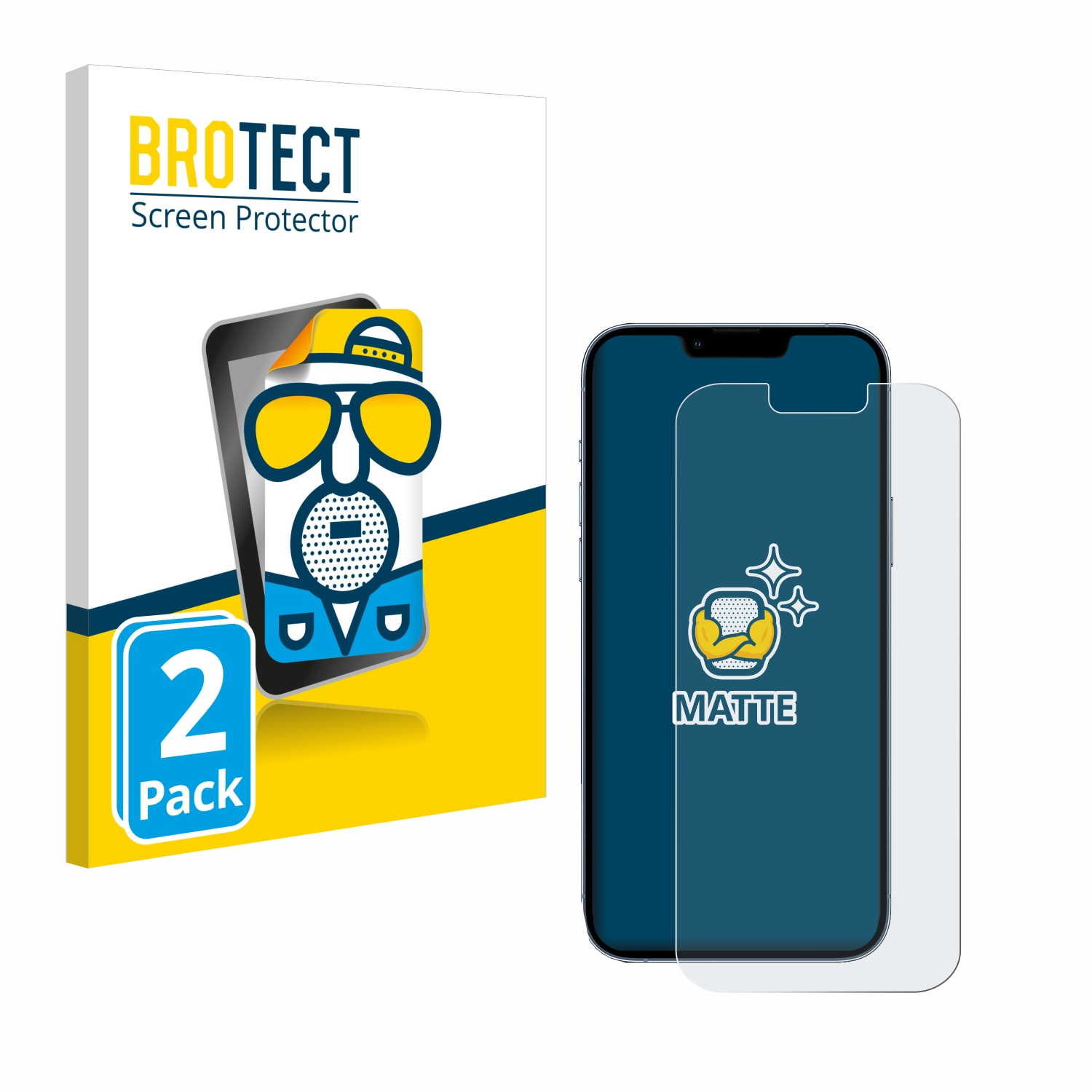 BROTECT 2x matte Apple Max) 13 Pro Schutzfolie(für iPhone