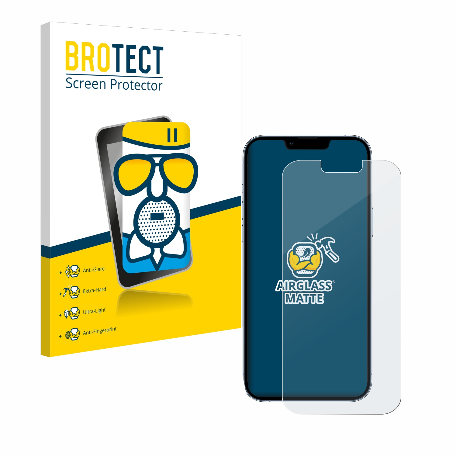 BROTECT Airglass matte Schutzfolie(für Apple iPhone Pro 13 Max)
