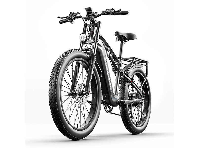 SHENGMILO MX05 Universal-Elektrofahrrad, Erwachsenenfahrrad, Scheibenbremse Zoll, (Laufradgröße: Unisex-Rad, 840Wh, grau) Mountainbike 26