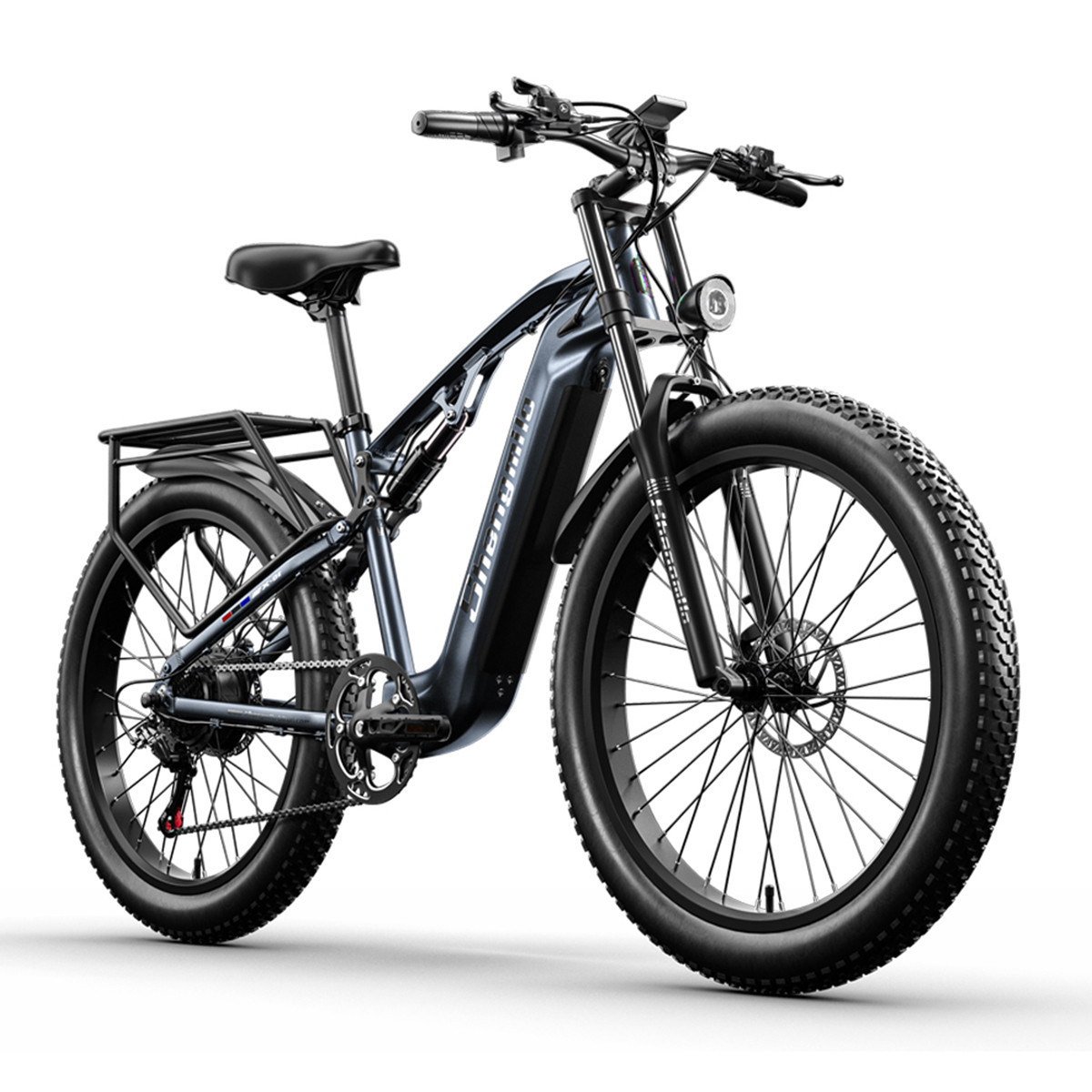 SHENGMILO MX05 Herren grau) 840Wh, SAMSUNG 17,5Ah 26 Terrain Dirt Bike Elektrofahrrad (ATB) Zoll, 48V All Akku Bike, Unisex-Rad, (Laufradgröße