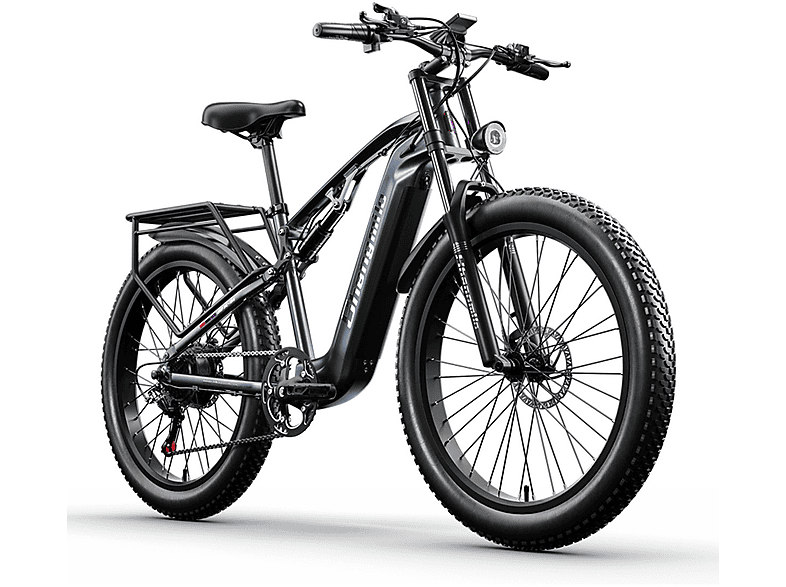 SHENGMILO MX05 Herren Elektrofahrrad Dirt Bike, 48V 17,5Ah SAMSUNG Akku All Terrain Bike (ATB) (Laufradgröße: 26 Zoll, Unisex-Rad, 840Wh, grau)