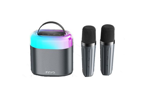 Altavoz inalámbrico - Altavoz Bluetooth Sonido Karaoke Inalámbrico  Micrófono Exterior Cantar Pequeña Familia KTV SYNTEK, Bluetooth, Gris