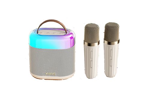 Altavoz inalámbrico - Altavoz Bluetooth Sonido Karaoke Inalámbrico  Micrófono Exterior Cantar Pequeña Familia KTV SYNTEK, Bluetooth, Blanco