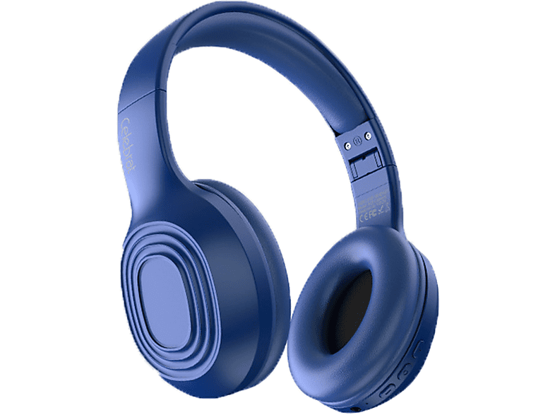 SYNTEK Kopfhörer Blau Drahtlos Sport Bluetooth Headset Geräuschunterdrückung Bass Klappbares Mikrofon, Over-ear Bluetooth-Kopfhörer Bluetooth blau