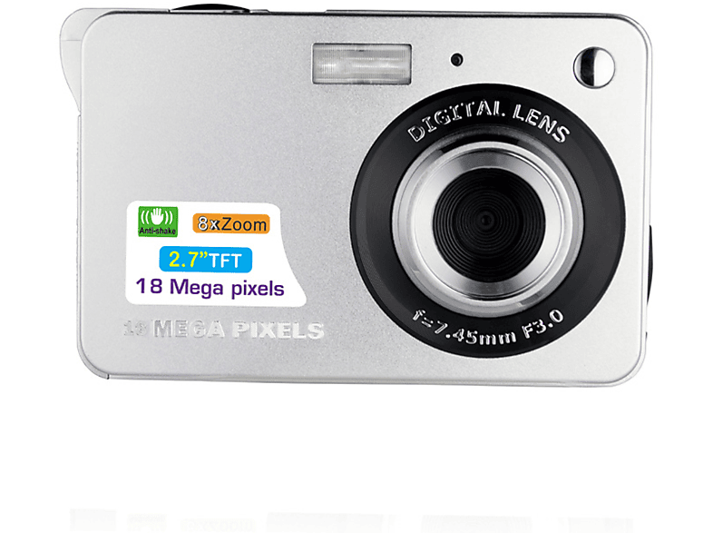 SYNTEK Kamera weiß Digitalkamera 18 Megapixel Foto und Video all-in-one kleine SLR Digitalkamera weiß, TFT-LCD