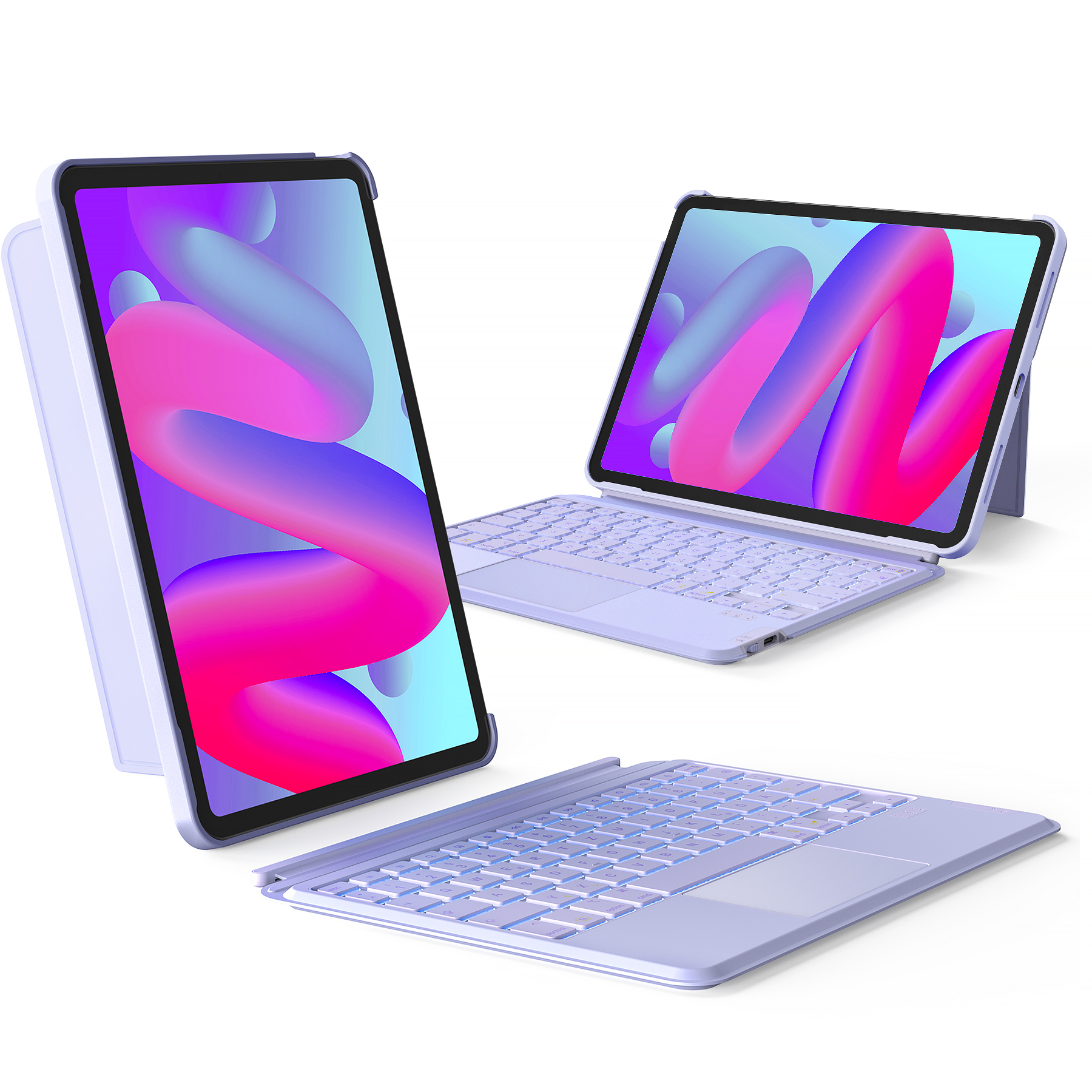 INATECK Tastatur für Ständer,Abnehmbare 5/4,iPad mit Hülle iPad 11,Hoch-/Querformat Tastatur Tastatur Pro Air Touchpad