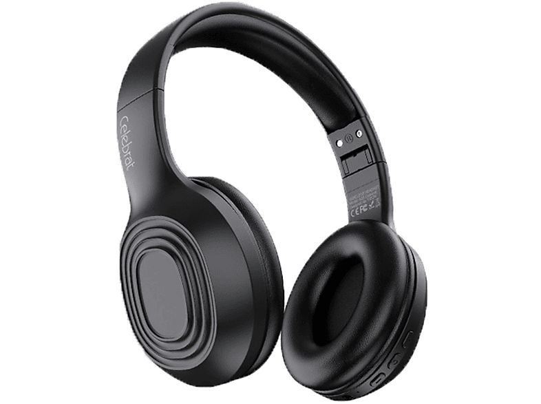 Sport Bluetooth-Kopfhörer Klappbares Bass Bluetooth SYNTEK schwarz Schwarz Kopfhörer Mikrofon, Geräuschunterdrückung Headset Bluetooth Drahtlos Over-ear