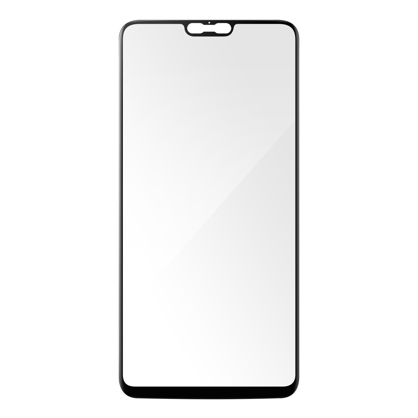 AVIZAR Gehärtetes Glas Schutzfolie Rand Glas-Folien(für 9H mit Schwarz Härtegrad, OnePlus 6) OnePlus
