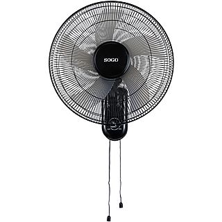 Ventilador de pared - SOGO VEN-SS-21320, 50 W, 3 velocidades, Negro