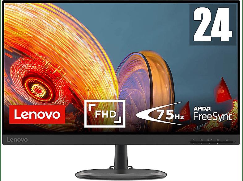 LENOVO D24-20 23,8 Zoll Full-HD Monitor (4 ms Reaktionszeit , 75 Hz (über HDMI) , 60 Hz nativ)