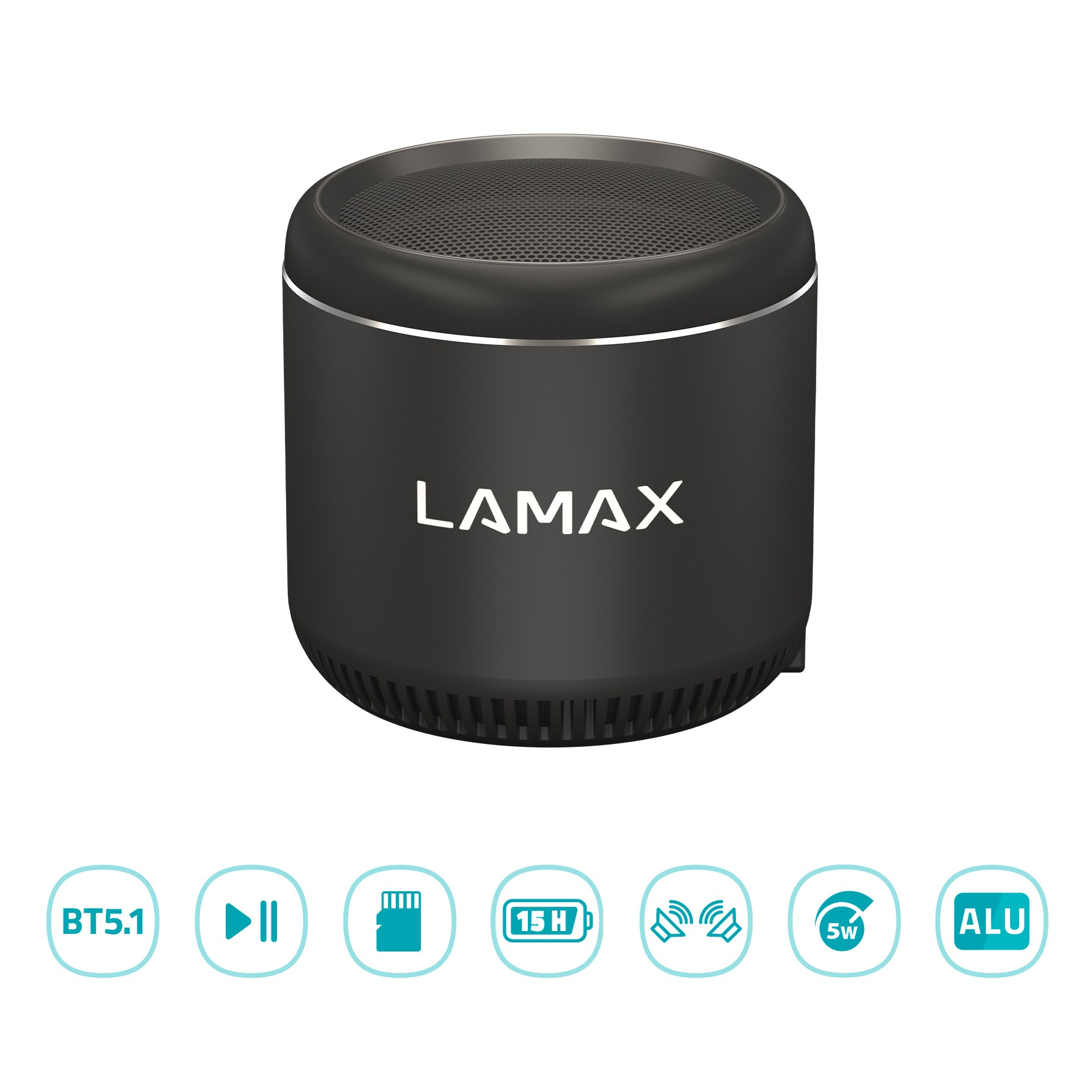 LAMAX Sphere2 Mini Bluetooth Lautsprecher, schwarz