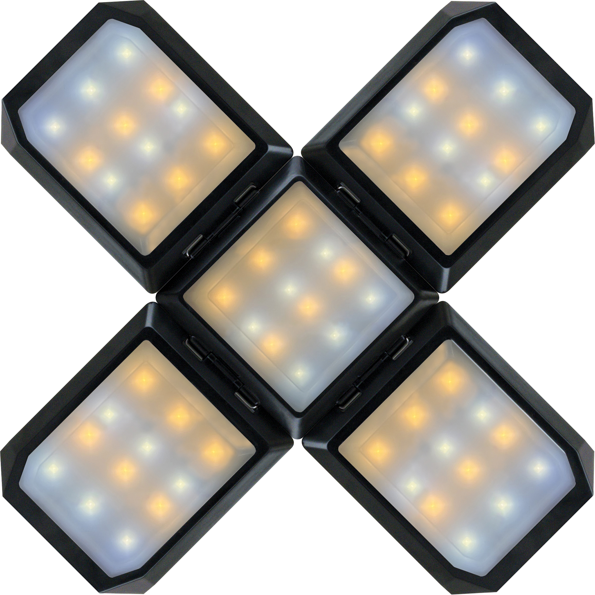 Ein quadratisches Licht, das aus vier kleineren quadratischen Lichtern besteht.