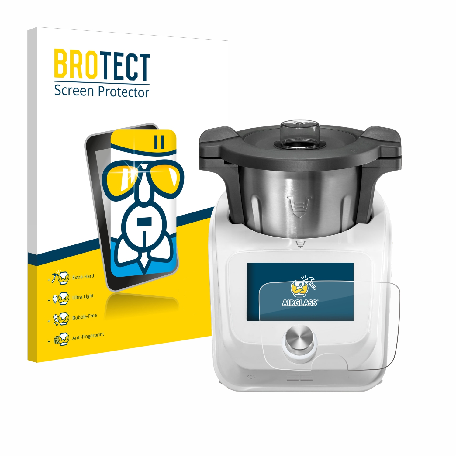 BROTECT Airglass klare Schutzfolie(für SilverCrest Connect) Cuisine Monsieur