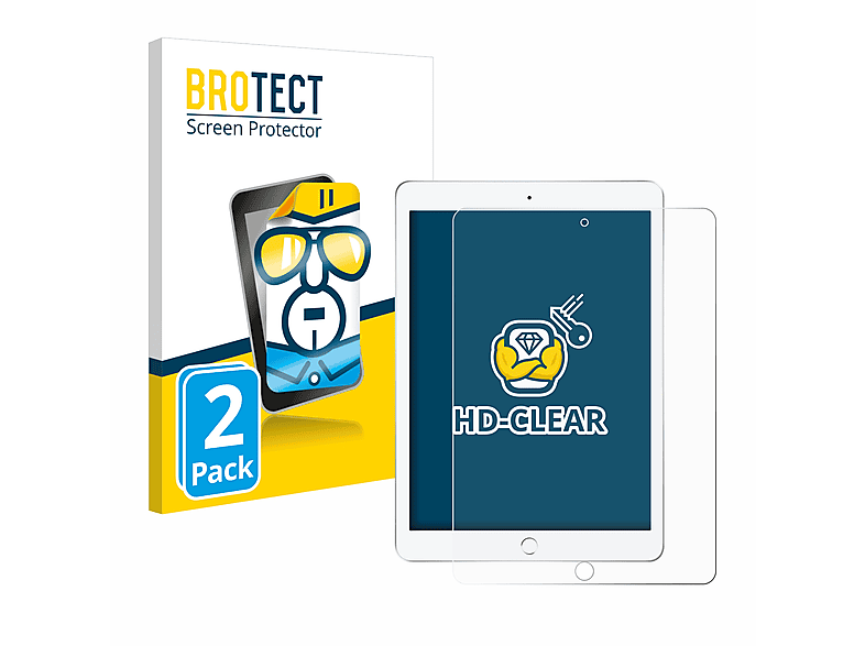 BROTECT 2x klare Schutzfolie(für Apple iPad 9.7\
