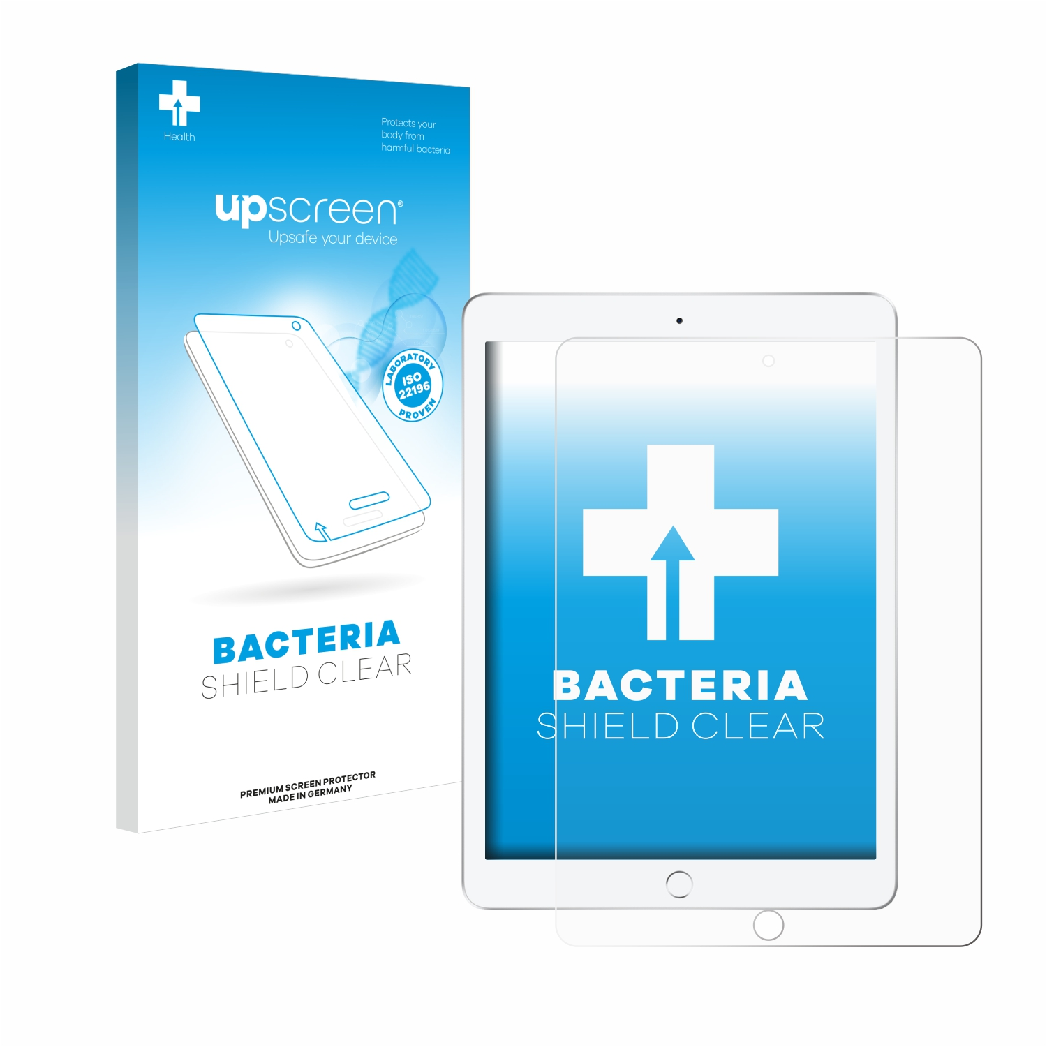 UPSCREEN antibakteriell klare Apple Schutzfolie(für iPad 9.7\