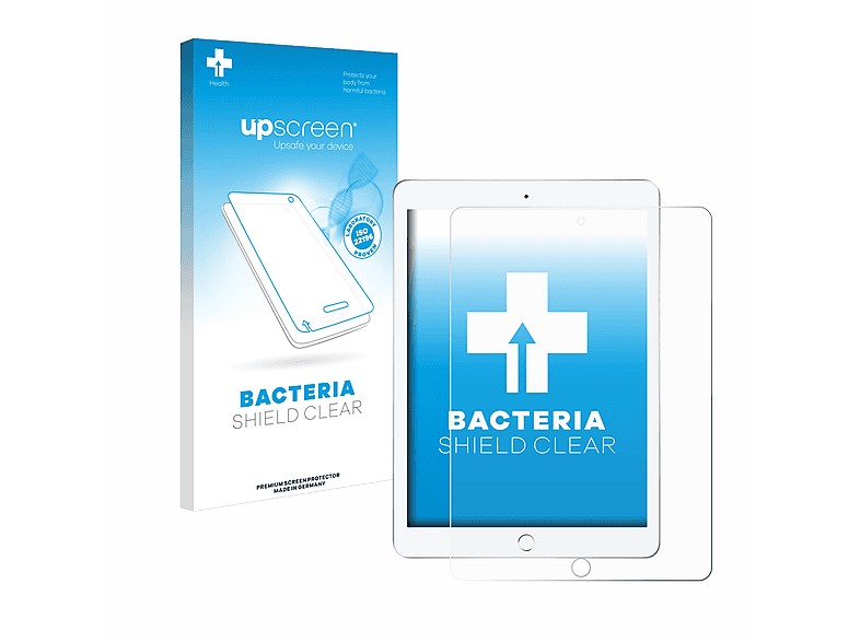 UPSCREEN antibakteriell klare Schutzfolie(für Gen.)) 2018 (6. Apple iPad 9.7