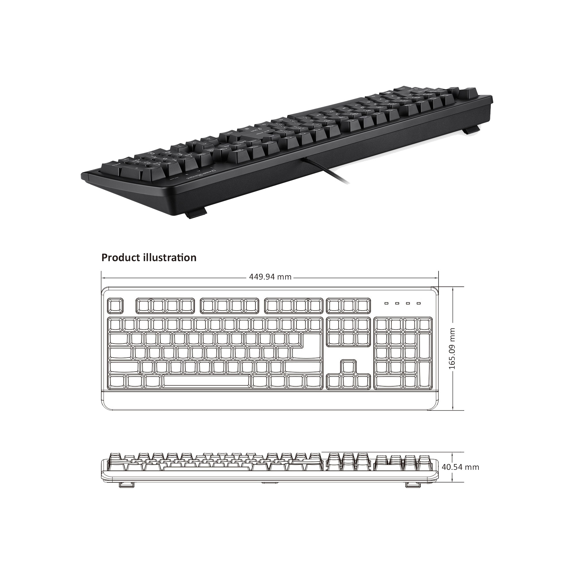 PERIXX Tastatur PERIBOARD-517,