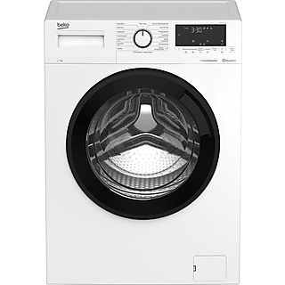 Lavadora carga frontal - BEKO AKLBB1273714068, 7 kg, 15 programas, Negro