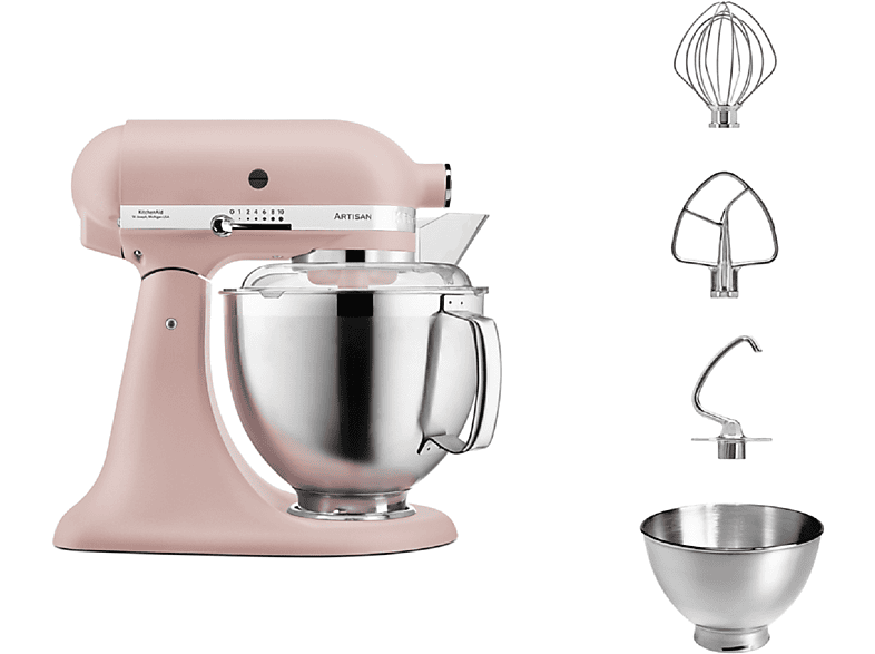 Liter - Artisan Feather Watt) Pink KITCHENAID Küchenmaschine (300 4,8 5KSM185PSEFT