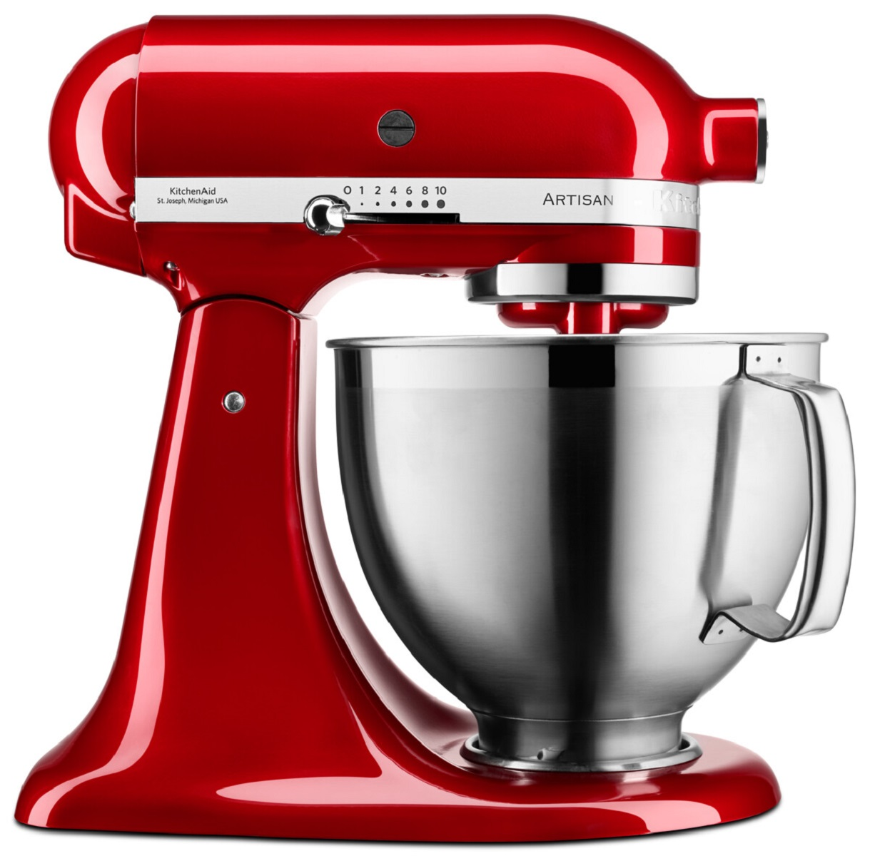 Rot Küchenmaschine KITCHENAID 4,8 - Artisan (300 Watt) 5KSM185PSECA Liebesapfel Liter
