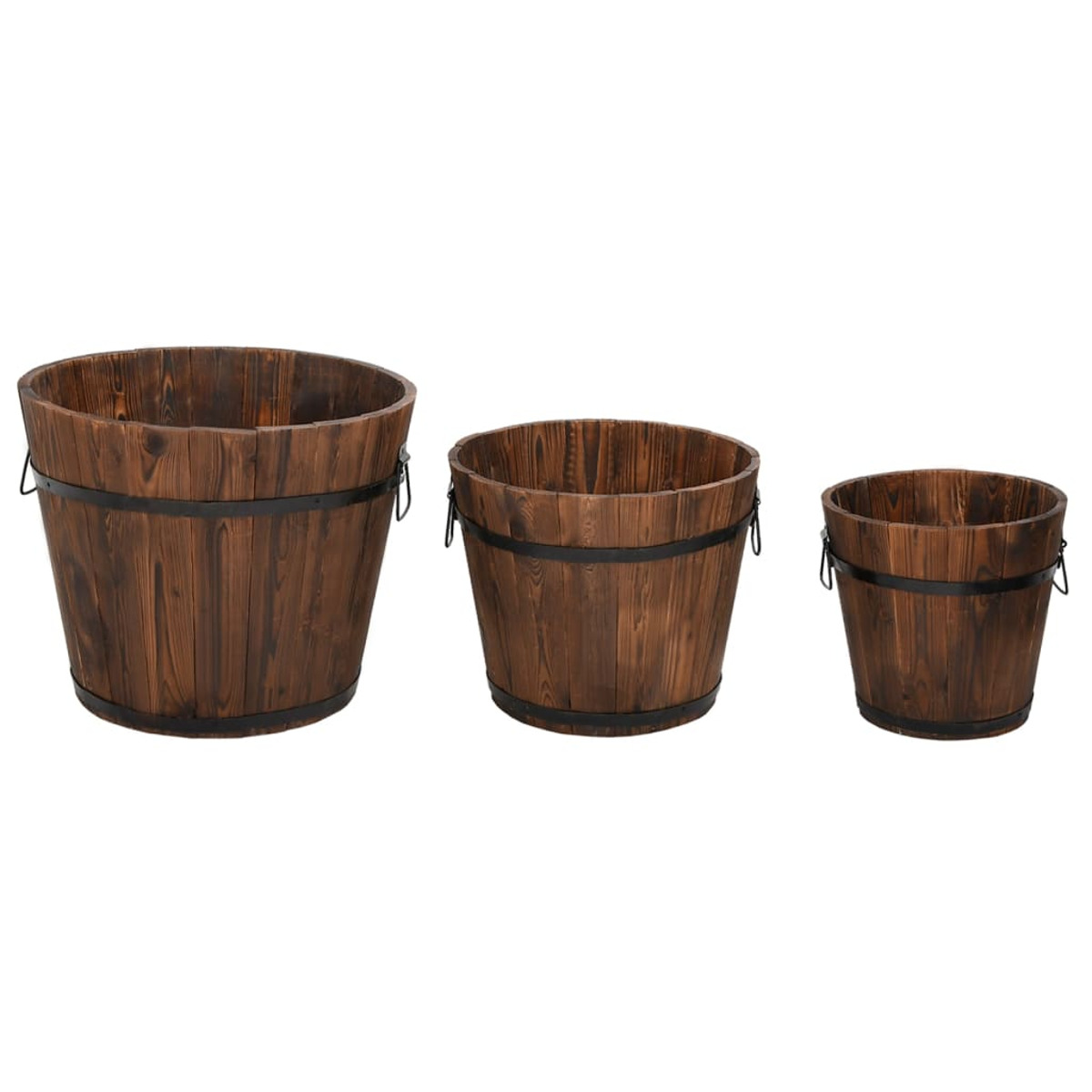 Natürliche Blumentopf 363361 VIDAXL Holzfarbe