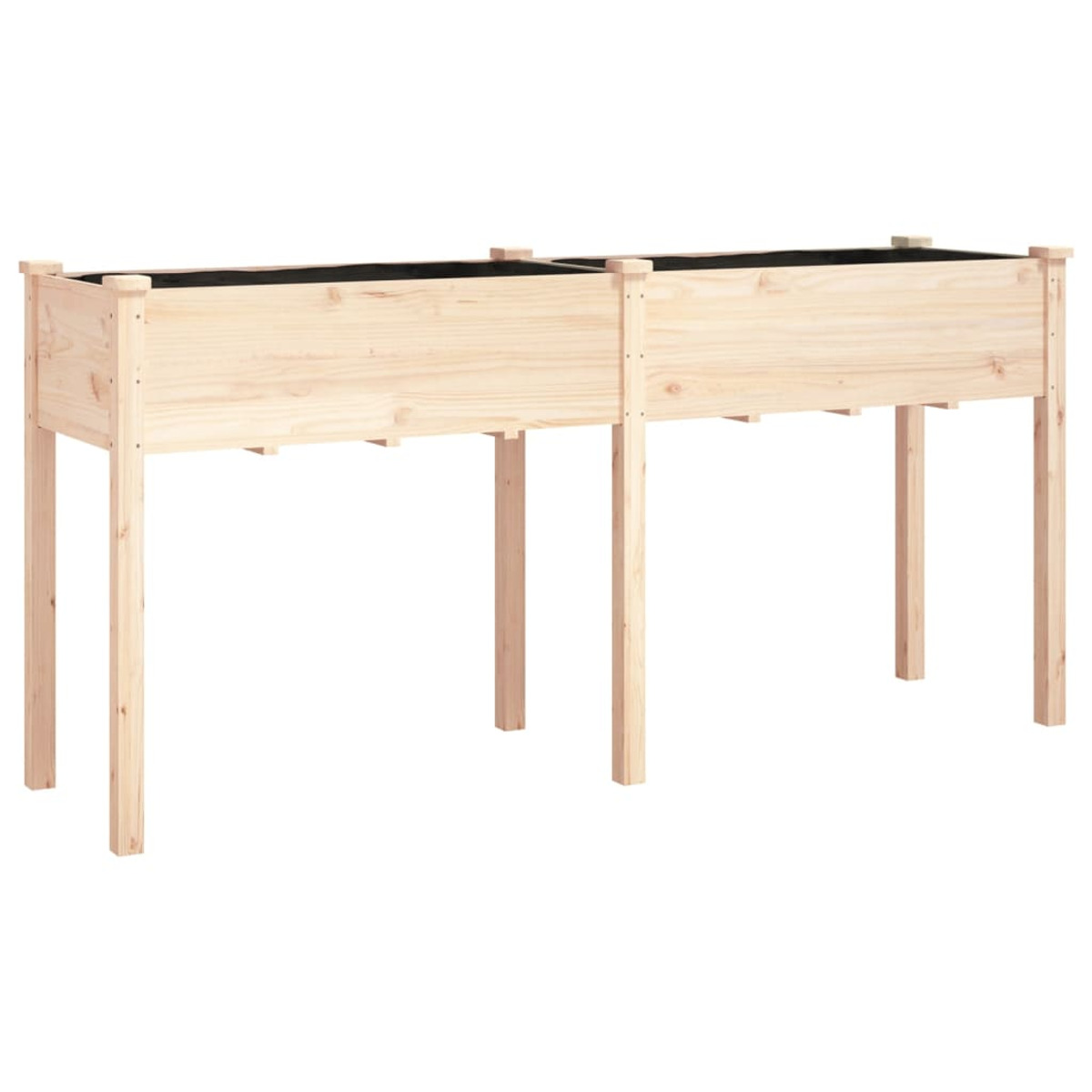 364236 Natürliche VIDAXL Holzfarbe Pflanzgefäß