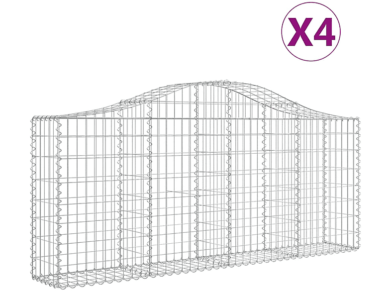 VIDAXL 3145411 Gabionenkorb Silber