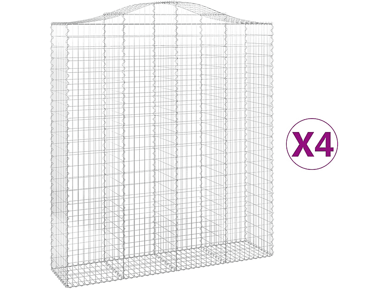 Gabionenkorb VIDAXL Silber 3145768