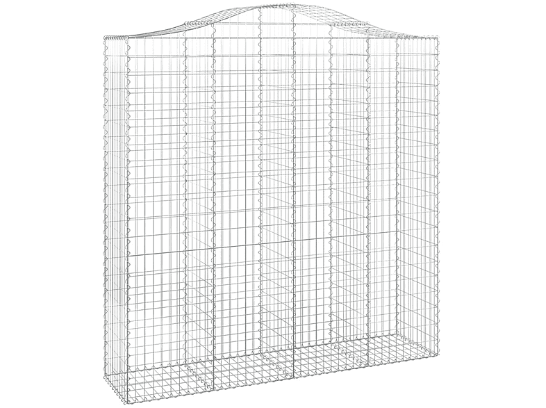 VIDAXL Gabionenkorb Silber 153400