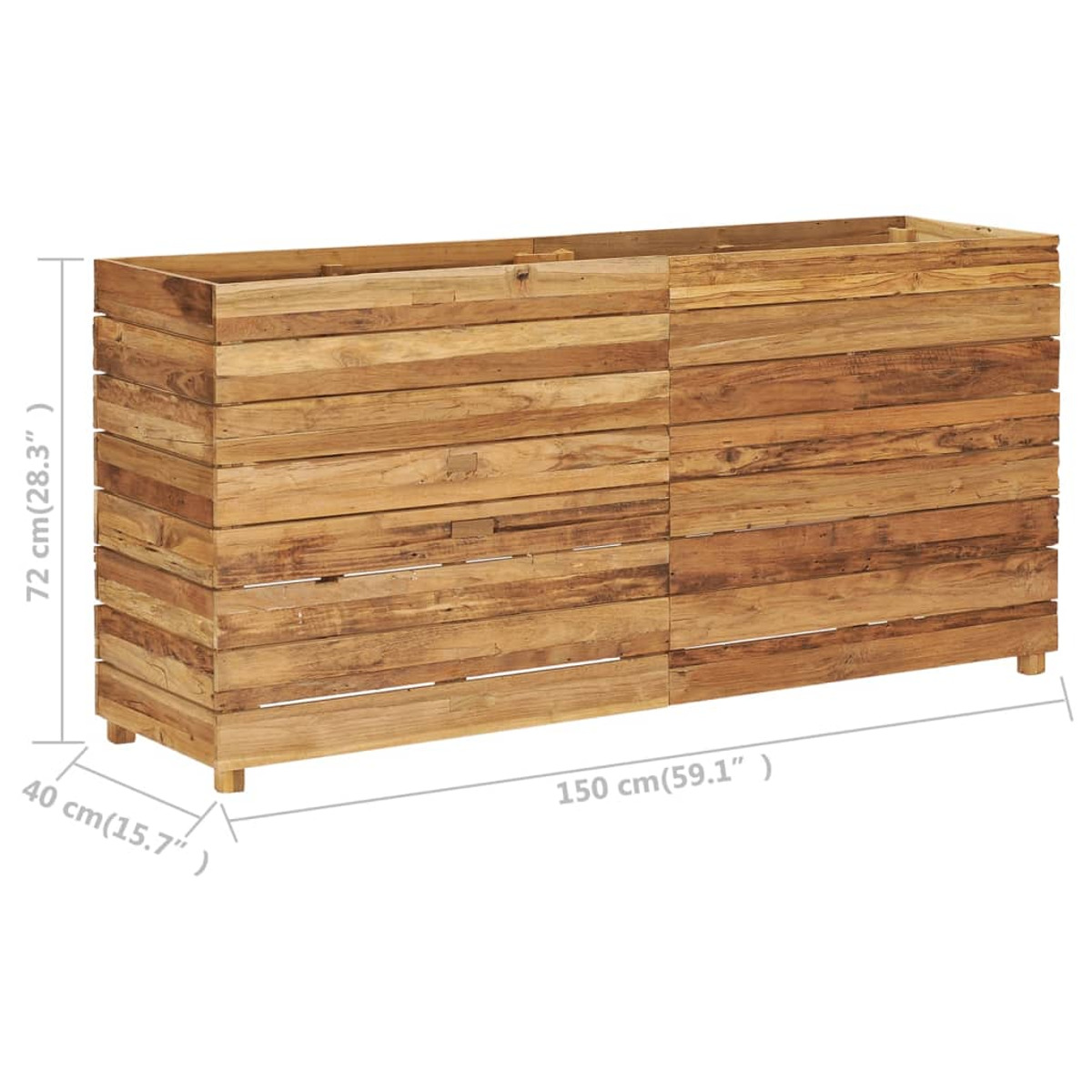 VIDAXL 47429 Hochbeet Natürliche Holzfarbe