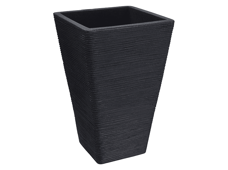 Blumentopf CILINDRO 45 Cm Anthrazit – Frostsicherer Kunststofftopf Mit Abflussloch | Für Drinnen & Draußen
