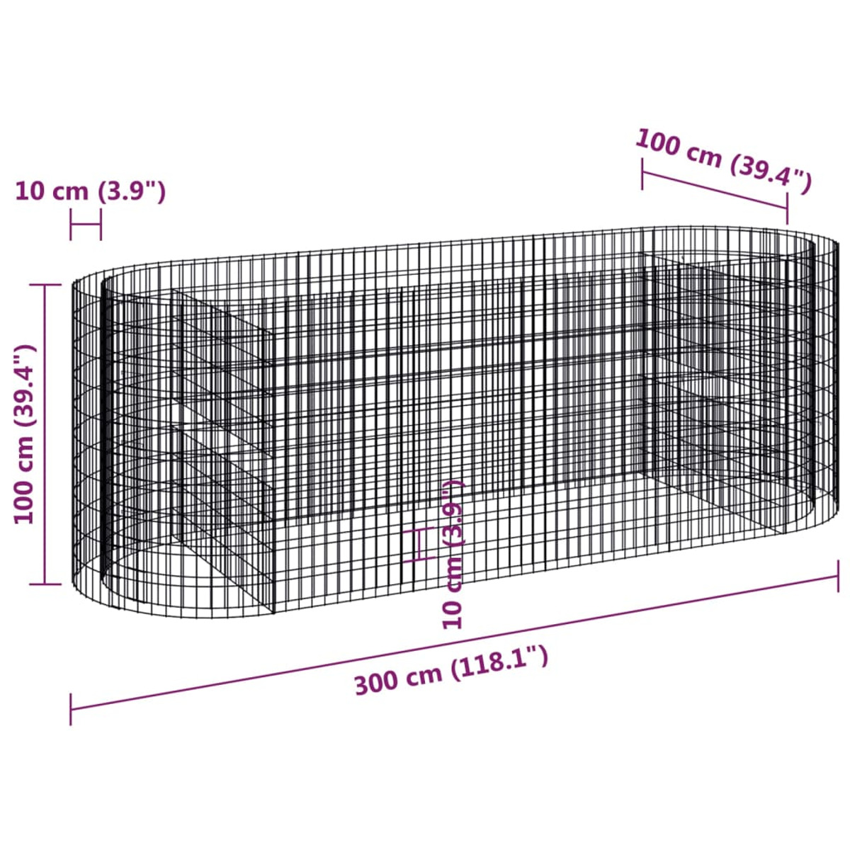 VIDAXL 152046 Hochbeet Silber