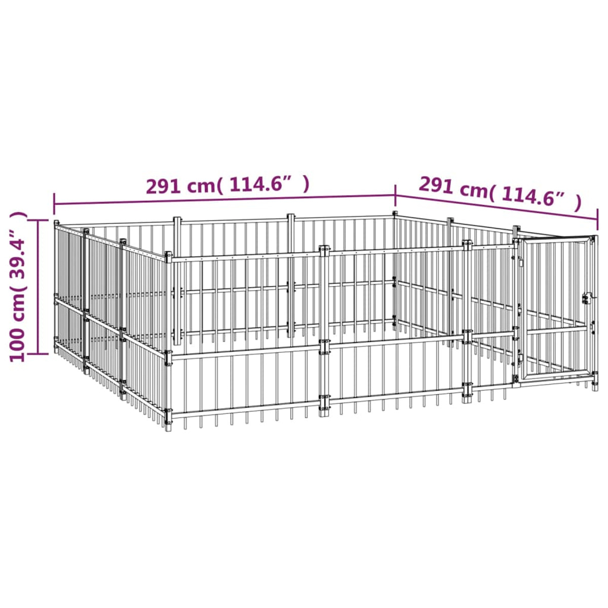 VIDAXL 3124616 Hundekäfig