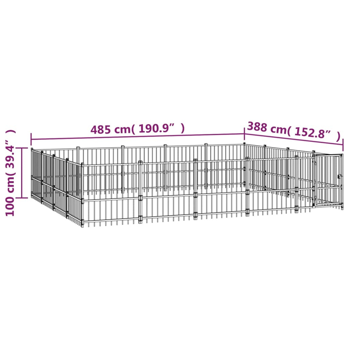 VIDAXL 3124627 Hundekäfig