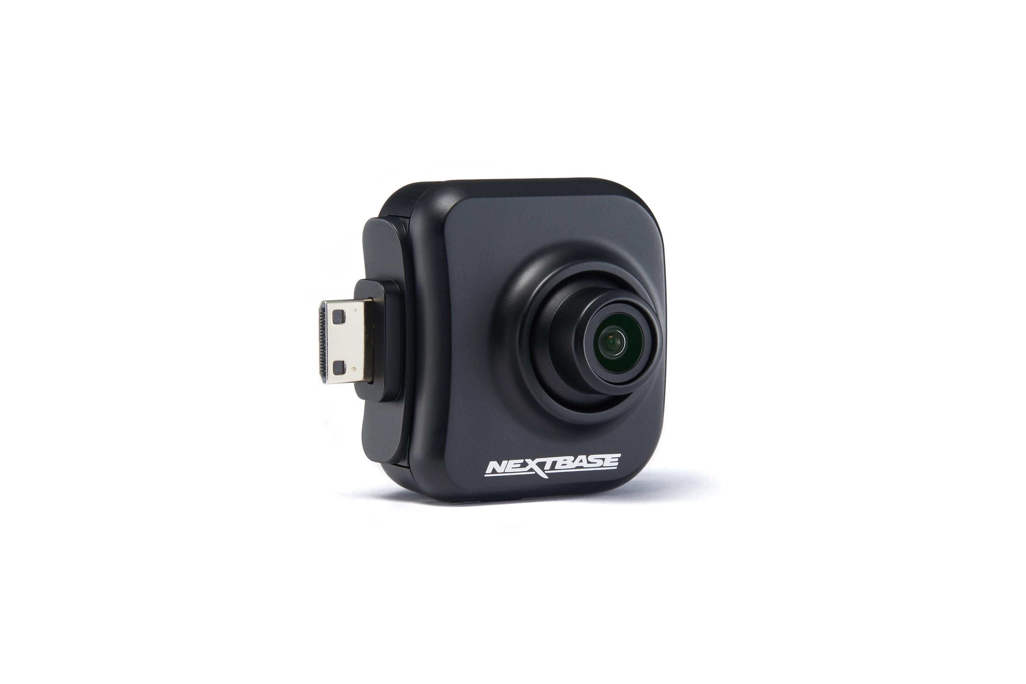 Schwarze Dashcam mit Linse und NEXTBASE-Text.