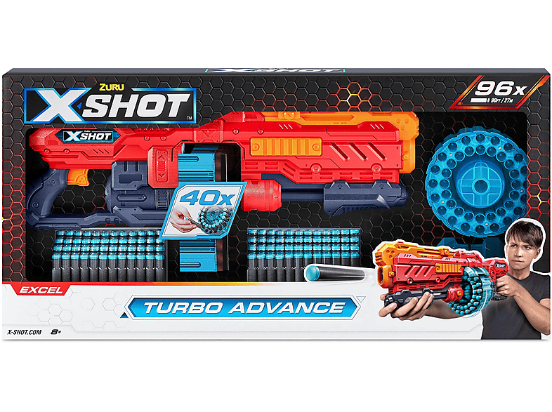 ZURU 36136 X-SHOT EXCEL Blaster DARTS) Mehrfarbig ADVANCE(96 T