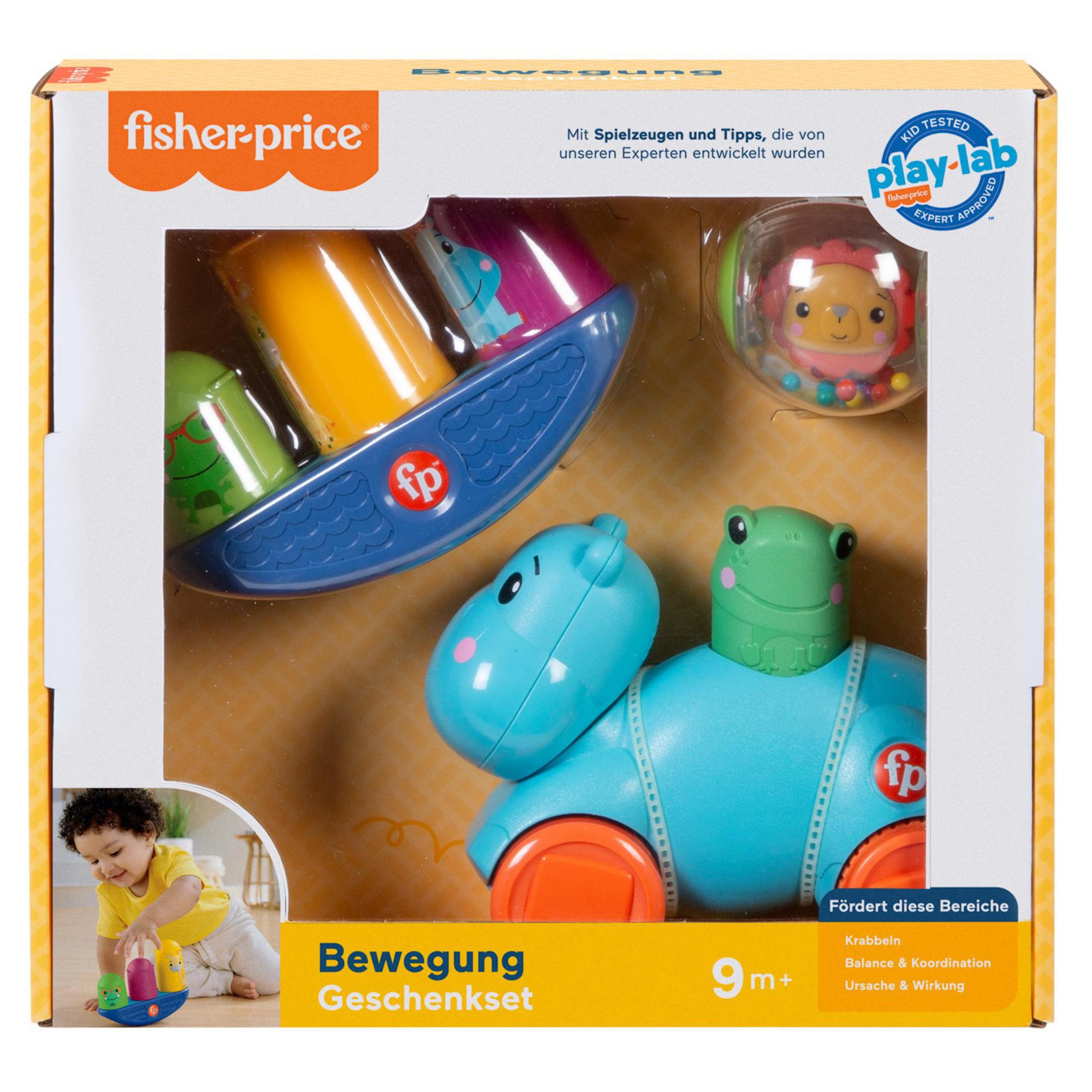 HFJ94 9 GESCHENKSET PRICE M+ Spielset FISHER AB BEWEGUNG Mehrfarbig