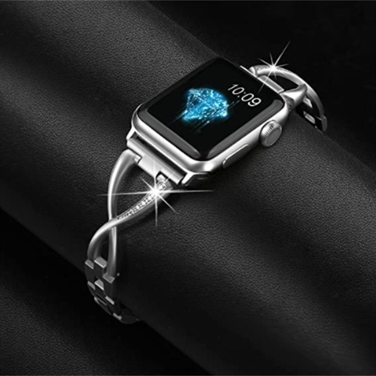 DIIDA Schmuck Metallarmband,für Apple Watch Ersatzarmband, Uhrenarmbänder, Armband 42mm 42/44MM, 44mm, Silber Watch Apple