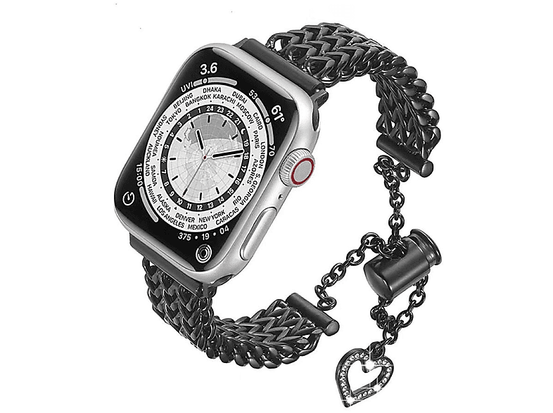 DIIDA Uhrenarmbänder, Smartwatch Watch Band, Band für Apple Watch, 38/40/41mm, Ersatzarmband, Apple, Watch 38/40/41MM, Schwarz