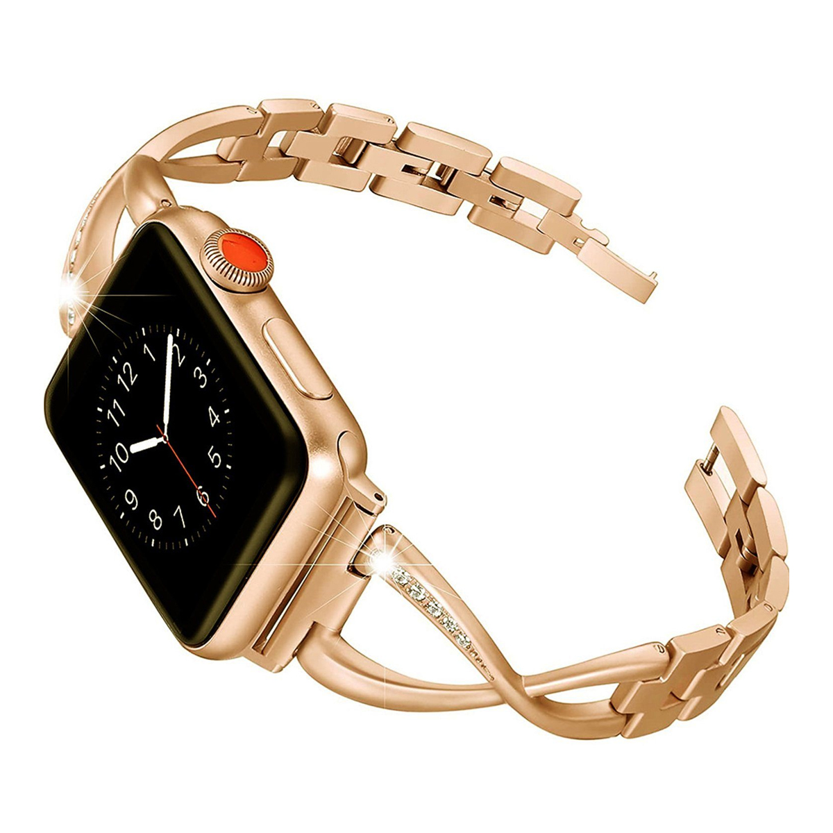 apple Schmuck Frauen,für watch DIIDA Watch Ersatzarmband, für Roségold Apple, 42/44MM, Metallarmband,leicht 1-7,42/44mm,