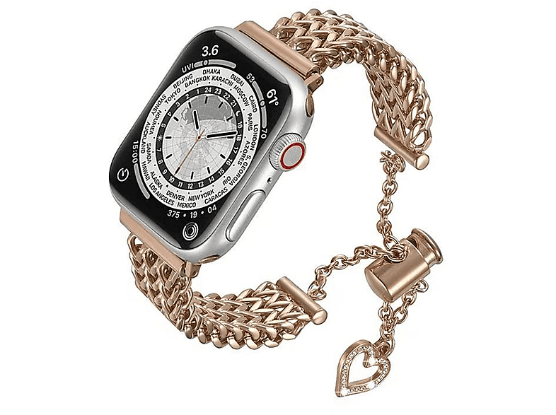 DIIDA Uhrenarmbänder, 38/40/41mm, Smartwatch Watch Band, Band für Apple Watch, Ersatzarmband, Apple, Watch 38/40/41MM, Roségold