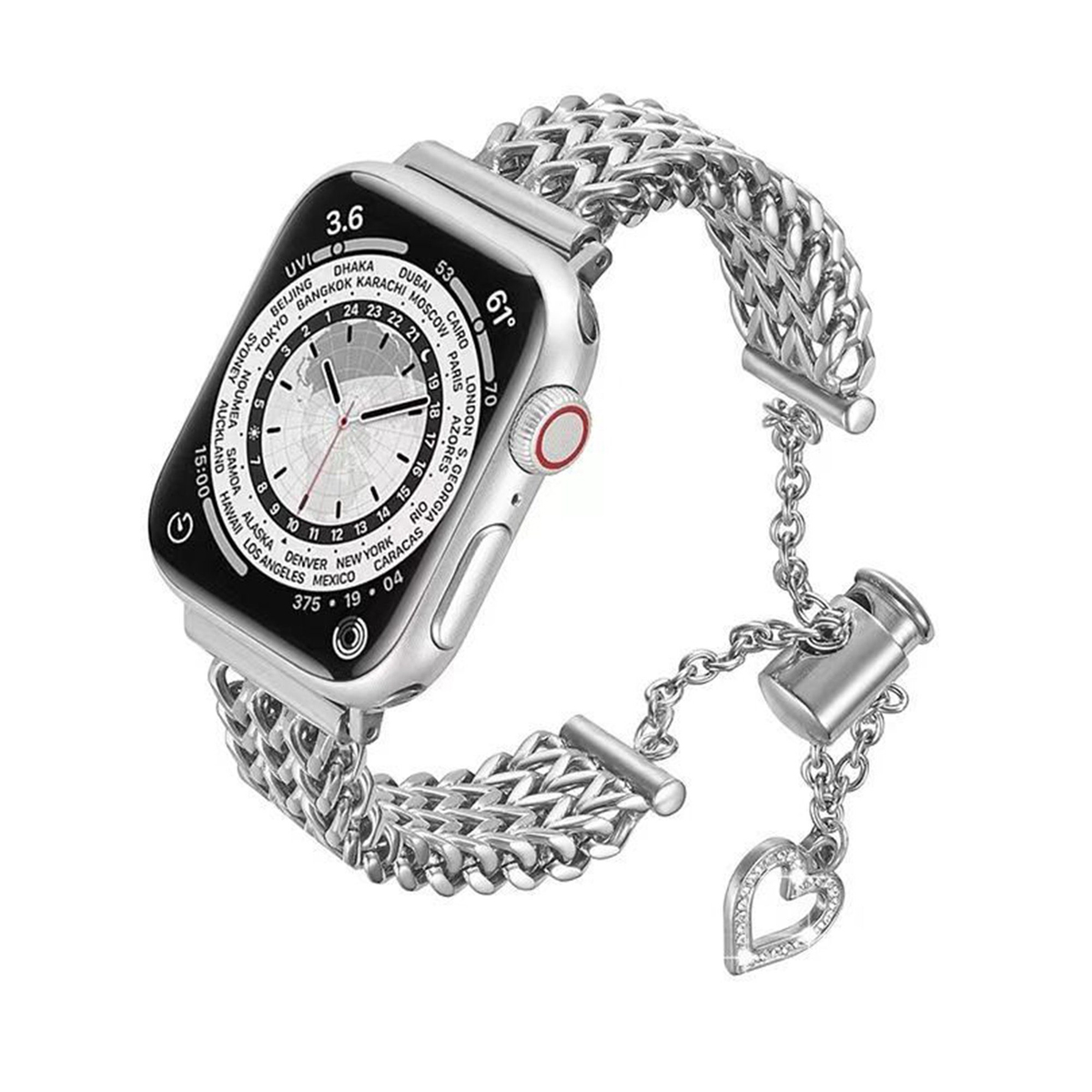 DIIDA Smartwatch-Armband Watch Band,42/44/45mm,Uhrenarmbänder,Band für Ersatzarmband, Apple, Silber Apple 42/44/45MM, Watch Watch