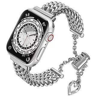 KINSI Smartwatch-Armband Watch Band,42/44/45mm,Uhrenarmbänder,Band für Apple Watch, Ersatzarmband, Apple, Watch 42/44/45MM, Silber