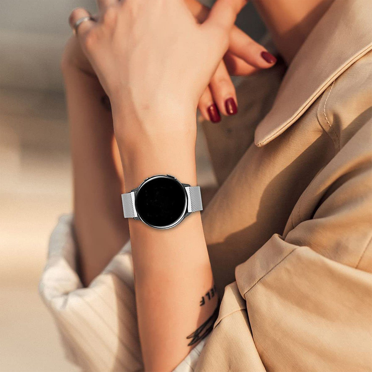 DIIDA Smartwatch-Armband Watch Band,Huawei watch Ersatzarmband, GT Huawei, Milanese 22mm, Armband, Watch 2,Honor Silber Magic